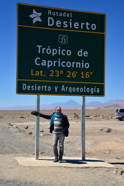 O Trópico de Capricórnio passa pelo Deserto do Atacama.