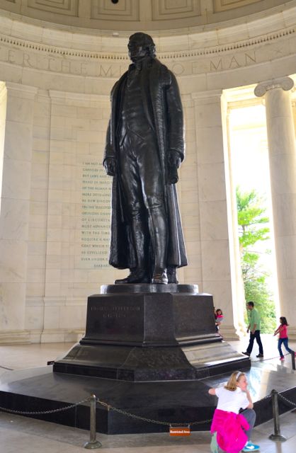 A estátua de Thomas Jeferson