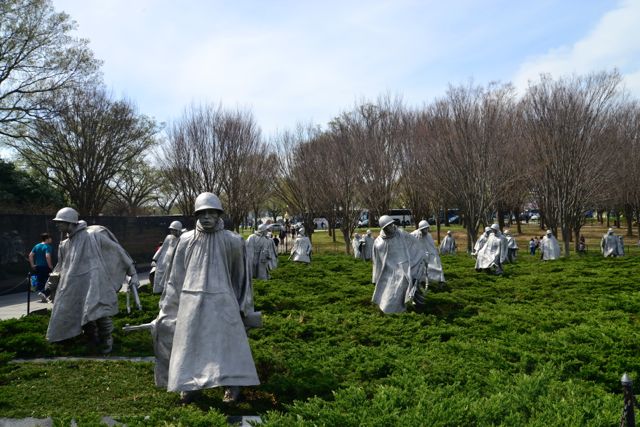O Memorial dos Veteranos da Guerra da Coréia.