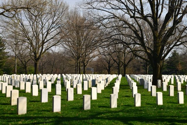 O Cemitério de Arlington.