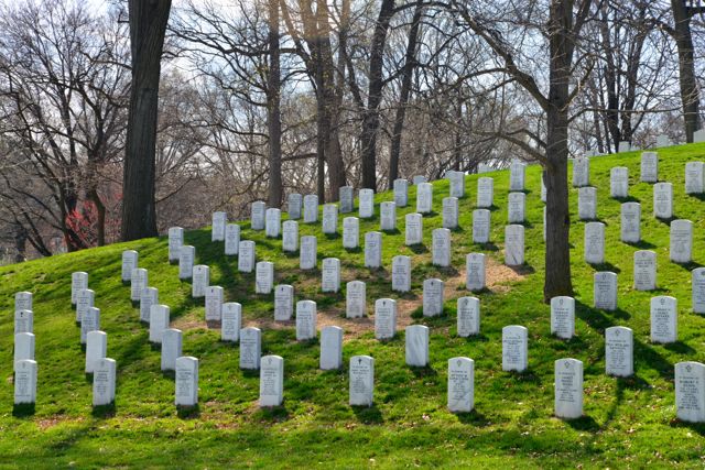 O Cemitério de Arlington.