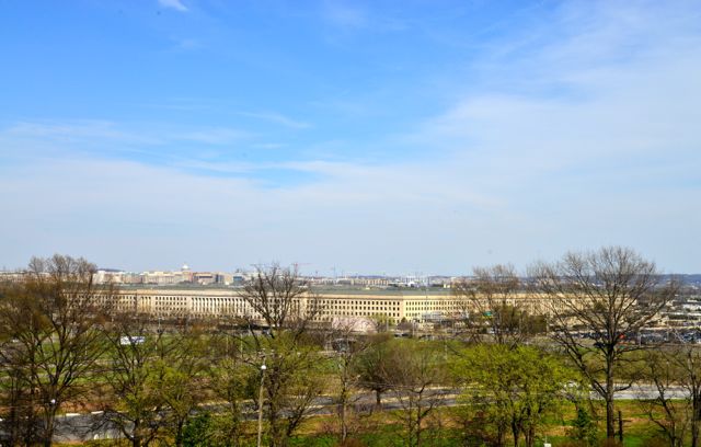 O prédio do Pentágono.