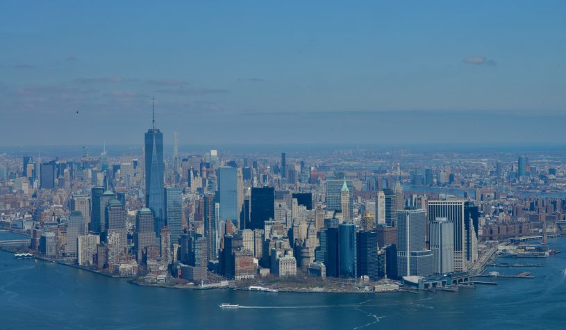 Um voo de helicóptero sobre Nova York