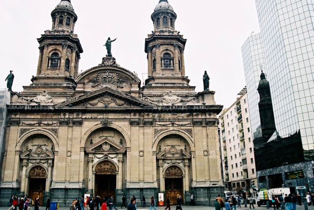 A Catedral Metropolitana de Santiago.