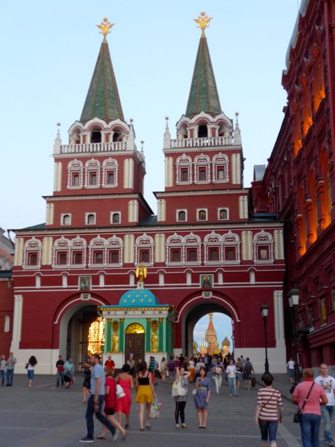 A entrada da Praça Vermelha.