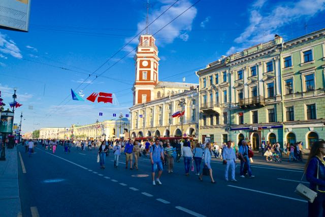 A Avenida Nevskiy.