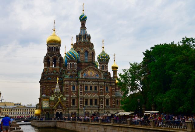 A maravilhosa Catedral do Sangue Derramado de São Petersburgo.