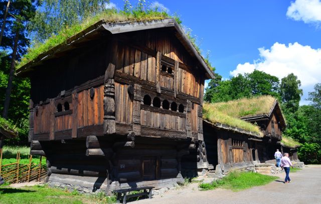 Uma vila tradicional da Noruega.