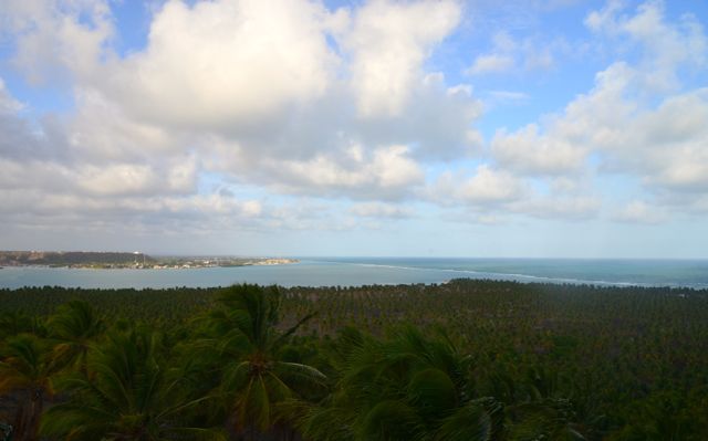 A estrada para Maceió vai bordejando o litoral.
