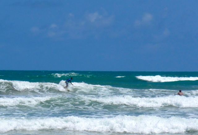 Os surfistas continuam desafiando os tubarões na Reserva do Paiva.