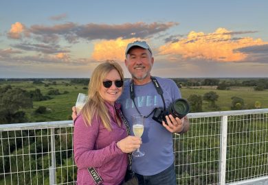 Observando o Pantanal do alto da torre