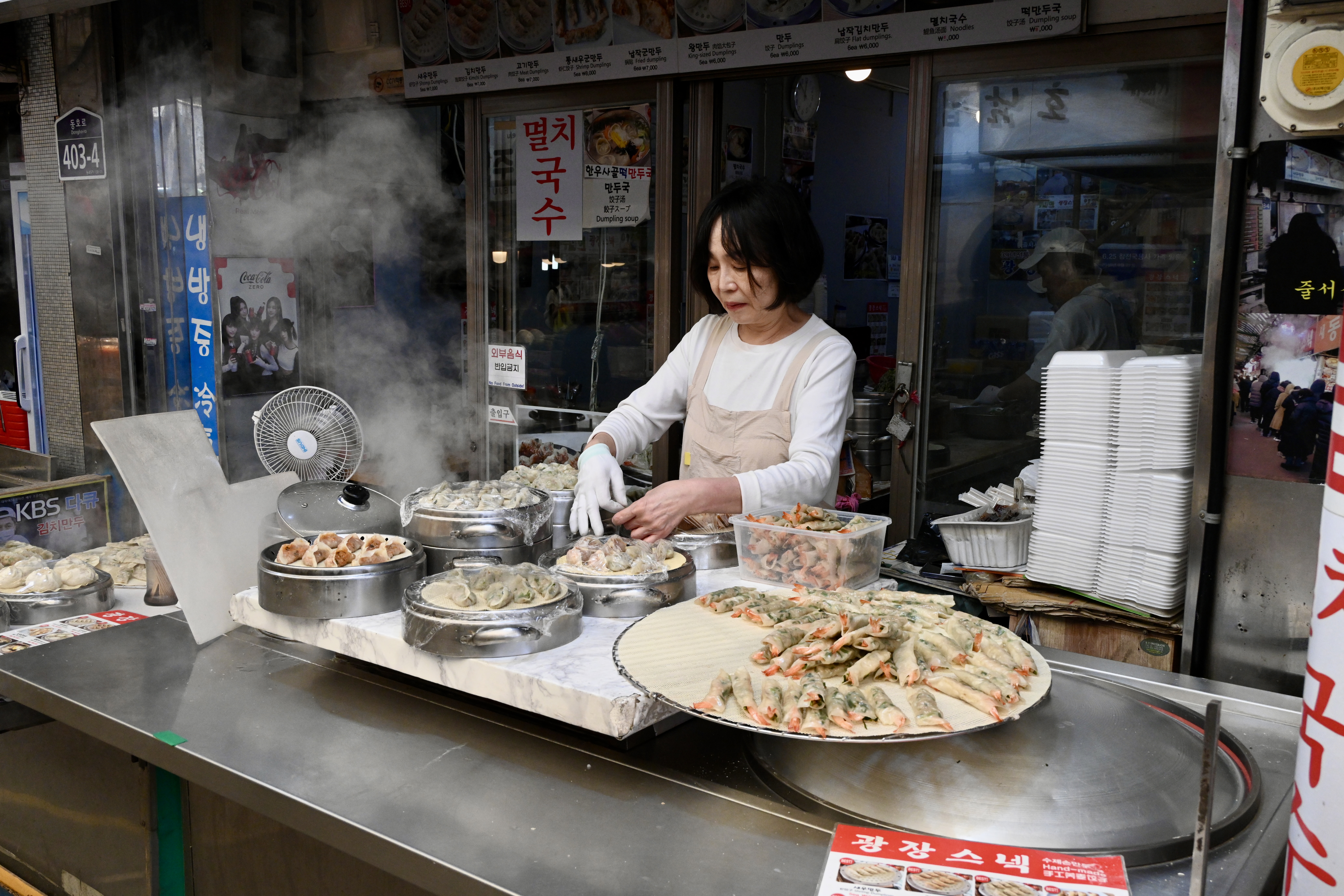 Mercados e comidas de rua em Seul